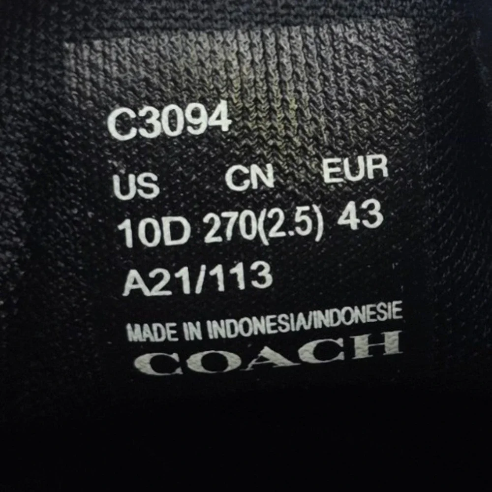 COACH CITYSOLE SKATE SLIP ON SNEAKERS MENS SIZE 10 D BLUE CAMO LEATHER CANVAS - Picture 14 of 14